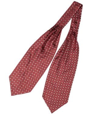 Elizabetta Ostuni Medallion-Print Silk Cravat - Red