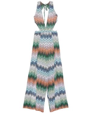 Missoni Zigzap-Pattern Jumpsuit - White