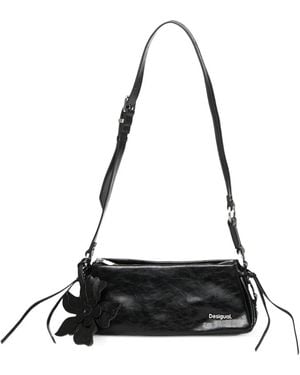 Desigual Small Floral-Charm Tote Bag - Black