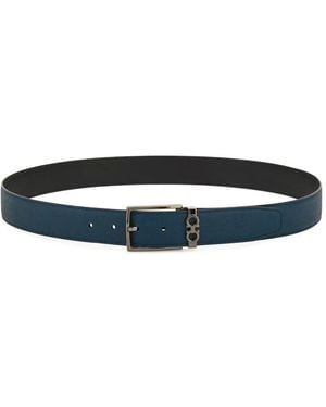 Ferragamo Gancini Reversible And Adjustable Belt - White