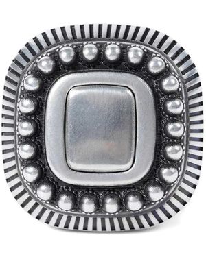 Ann Demeulemeester Breiter Char Ring - Grau