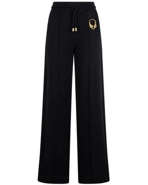 Roberto Cavalli Logo-Plaque Drawstring Track Trousers - Black