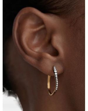 Monica Vinader Riva Pavé Diamond Earrings - Brown
