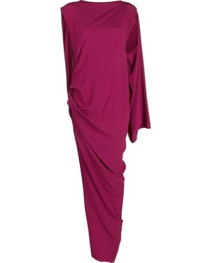 Rick Owens Asymmetric Gathered Maxi Dress