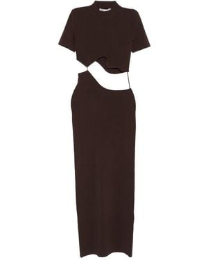 Christopher Esber Maparadita Maxikleid mit Gittermuster - Braun