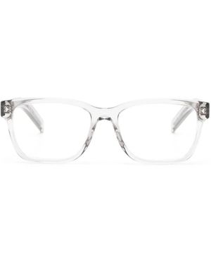 Prada Brille Mit Eckigem Gestell - Natur