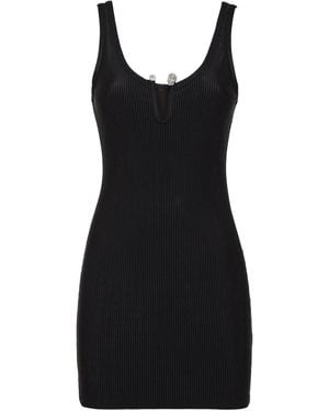 Philipp Plein Pierced Mini Dress - Black