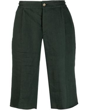 Kiton Linen Bermuda Shorts - Green