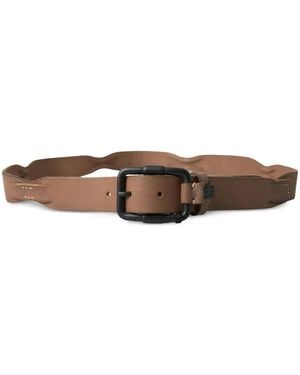 Ermanno Scervino Logo-Plaque Leather Belt - Brown