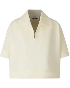 Jil Sander V-Neck T-Shirt - Natural