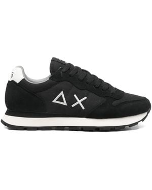 Sun 68 Logo-Motif Sneakers - Black