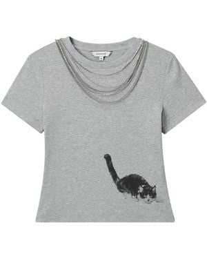 Markgong T-Shirt Con Stampa Grafica - Grigio