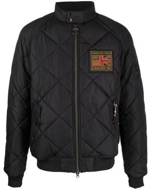 Barbour Merchant Quilted Bomber Jacket - Black
