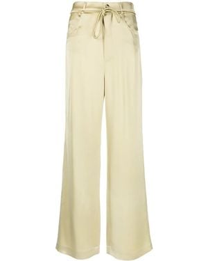Nanushka Wide-Leg Satin Pants - Natural