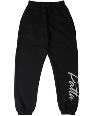 PATTA Embro Logo-Embroidered Track Trousers - Black