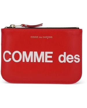 Comme des Garçons Logo-Print Wallet - Red