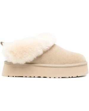 UGG Shearling Platform Boots - Natural