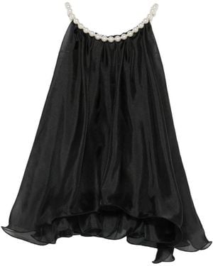 Paperlace Haut À Dos Nu Et Perles Artificielles - Black