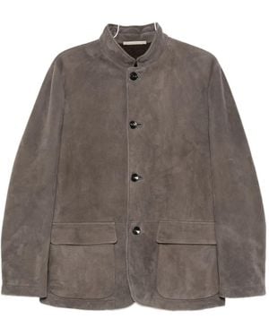 Agnona Buttoned Shearling Jacket - ブラウン