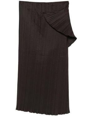 Liviana Conti Plissé Skirt - Black