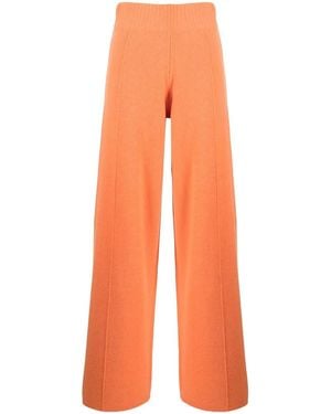 Pringle of Scotland High-waisted Knitted Pants - Orange