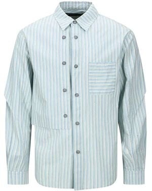ANDERSSON BELL Stripe-Pattern Shirt - Blue