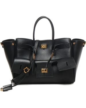 Balenciaga Small Bell Air Leather Tote Bag - Black