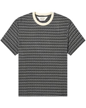 Brain Dead Striped T-Shirt - Grey