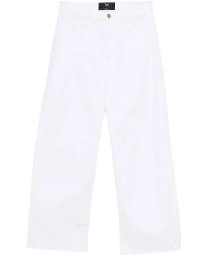 3x1 Patch-Pocket Wide-Leg Jeans - White