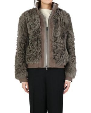 Atelier- New York Shearling Jacket - Grey