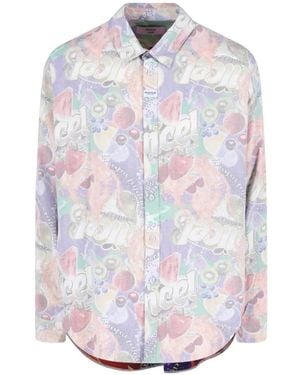 Martine Rose Graphic-Print Long-Sleeve Shirt - White