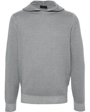 Dell'Oglio Knitted Hoodie - Grey