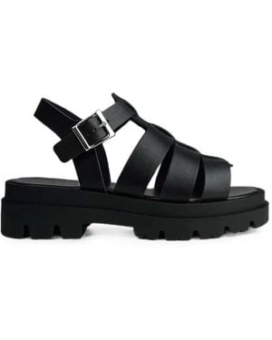 Altercore Elio Buckle-Fastening Caged Sandals - Black