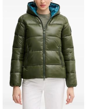 Save The Duck Lois Hooded Puffer Jacket - Green