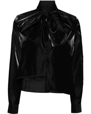 Noir Kei Ninomiya Camicia Con Fiocco - Nero