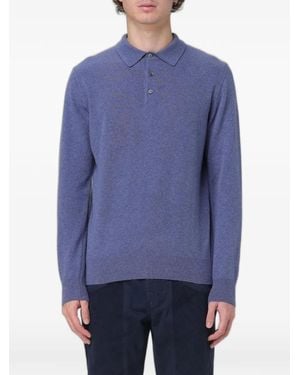 XC Fine-Knit Polo Shirt - Blue