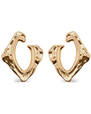 Oscar de la Renta Orecchini A Cerchio Abstract O Grandi - Metallizzato