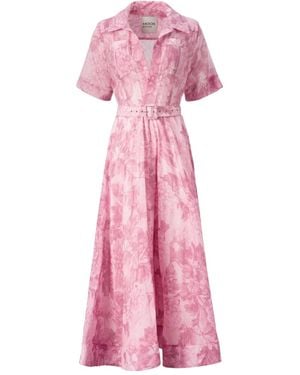 MOOS STUDIO La Rosée Kleid mit Blumen-Print - Pink