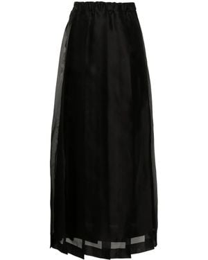 Fabiana Filippi Pleat Organza Skirt - Black