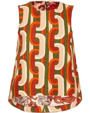 La DoubleJ Stretch-Cotton La Scala Top - Orange