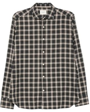 Tintoria Mattei 954 Chemise À Carreaux - Gris