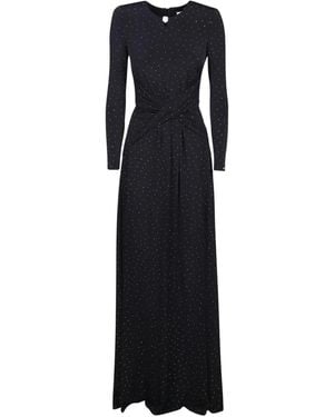 Nissa Ruched Embellished Dress - Black