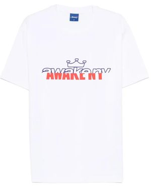 AWAKE NY Headcrack Champs Logo T-Shirt - White