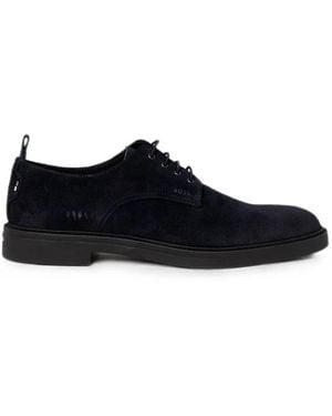 BOSS Suede Derby Shoes - Black