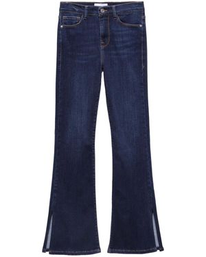 FRAME Le Mini Boot Slit High-rise Flared Jeans - ブルー