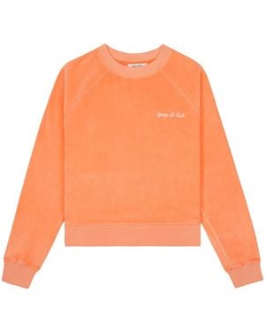 Sporty & Rich Sweat Italic Logo En Coton - Orange