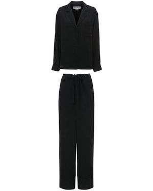Victoria Beckham Pigiama Con Monogramma - Nero