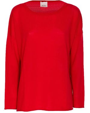 Allude Long-Sleeve Jumper - Red