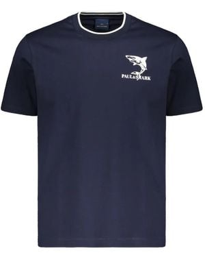 Paul & Shark T-Shirt With Chest Print - Blue