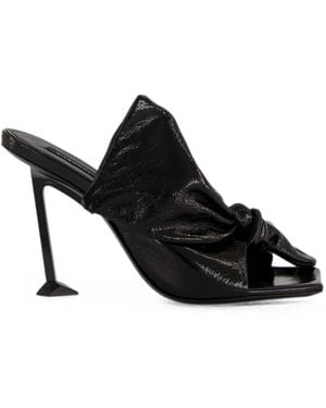 Givenchy Boudoir Knotted Leather Sandals - Black